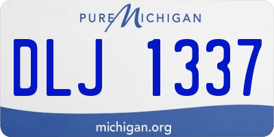 MI license plate DLJ1337