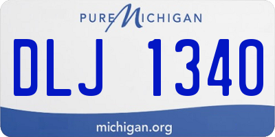 MI license plate DLJ1340