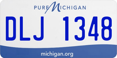 MI license plate DLJ1348
