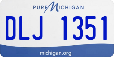 MI license plate DLJ1351