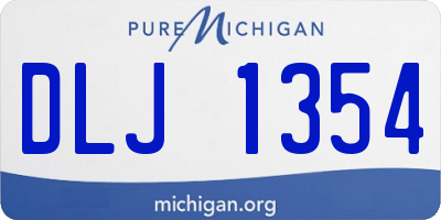 MI license plate DLJ1354