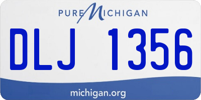 MI license plate DLJ1356