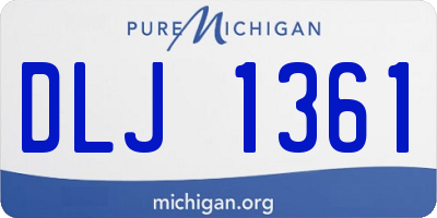 MI license plate DLJ1361
