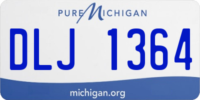 MI license plate DLJ1364