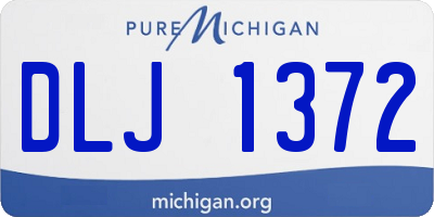 MI license plate DLJ1372