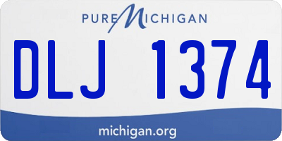 MI license plate DLJ1374