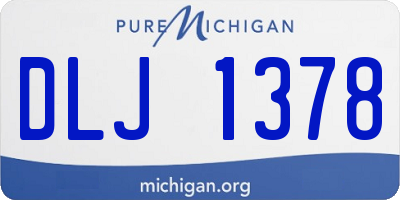 MI license plate DLJ1378