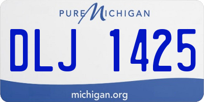 MI license plate DLJ1425