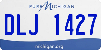 MI license plate DLJ1427