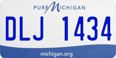 MI license plate DLJ1434