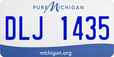 MI license plate DLJ1435