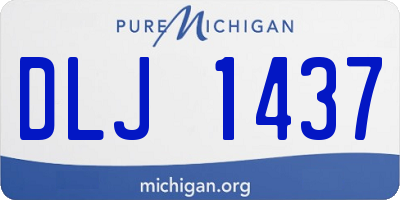 MI license plate DLJ1437