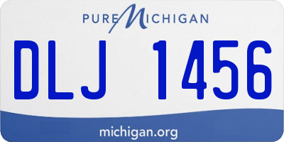 MI license plate DLJ1456