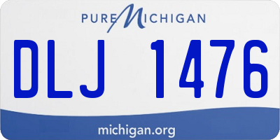 MI license plate DLJ1476
