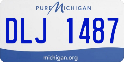 MI license plate DLJ1487