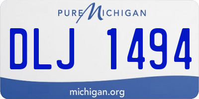MI license plate DLJ1494