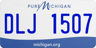 MI license plate DLJ1507