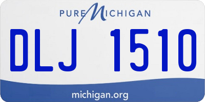 MI license plate DLJ1510
