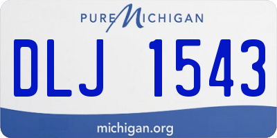 MI license plate DLJ1543