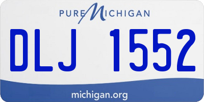 MI license plate DLJ1552