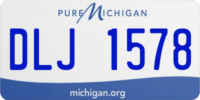 MI license plate DLJ1578