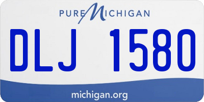 MI license plate DLJ1580