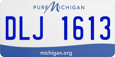 MI license plate DLJ1613