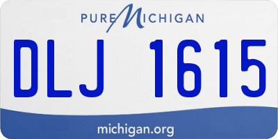 MI license plate DLJ1615