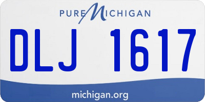 MI license plate DLJ1617