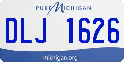 MI license plate DLJ1626