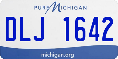MI license plate DLJ1642