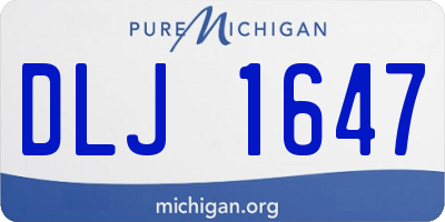 MI license plate DLJ1647