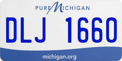 MI license plate DLJ1660