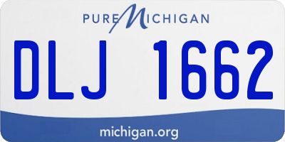 MI license plate DLJ1662