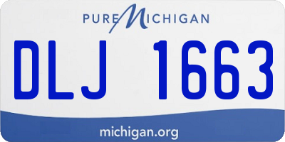 MI license plate DLJ1663