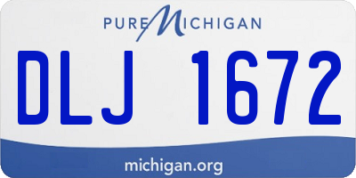 MI license plate DLJ1672