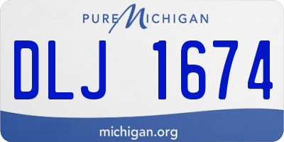 MI license plate DLJ1674