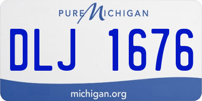 MI license plate DLJ1676