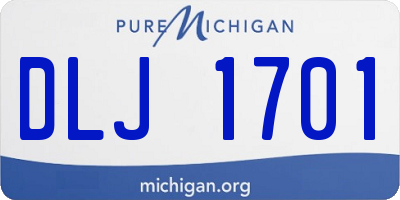 MI license plate DLJ1701