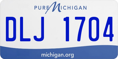 MI license plate DLJ1704