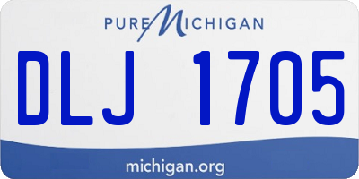 MI license plate DLJ1705