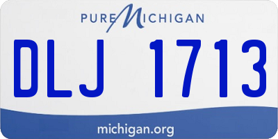 MI license plate DLJ1713