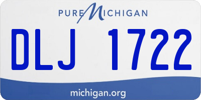 MI license plate DLJ1722