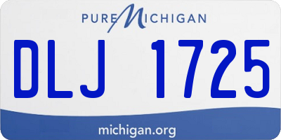 MI license plate DLJ1725