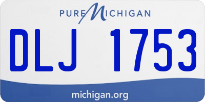 MI license plate DLJ1753