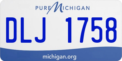MI license plate DLJ1758