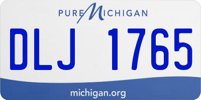 MI license plate DLJ1765