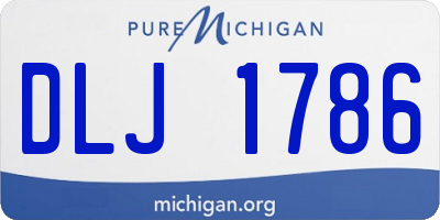 MI license plate DLJ1786