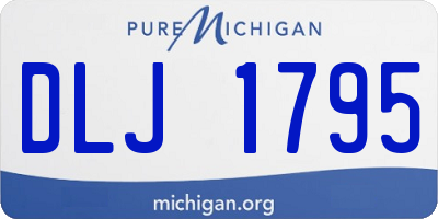 MI license plate DLJ1795