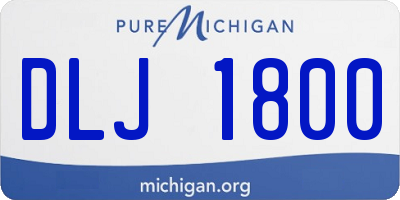 MI license plate DLJ1800